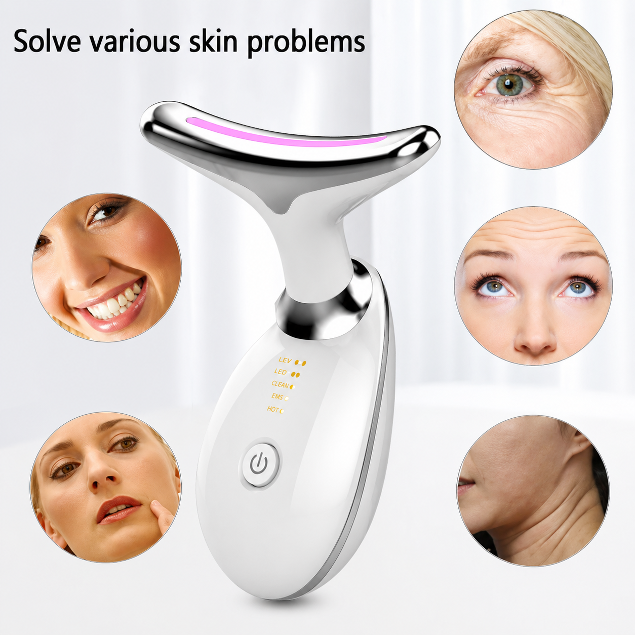 EMS RED LIGHT THERAPY FACE LIFT WRINKLE REMOVER TIGHTEN MASSAGER