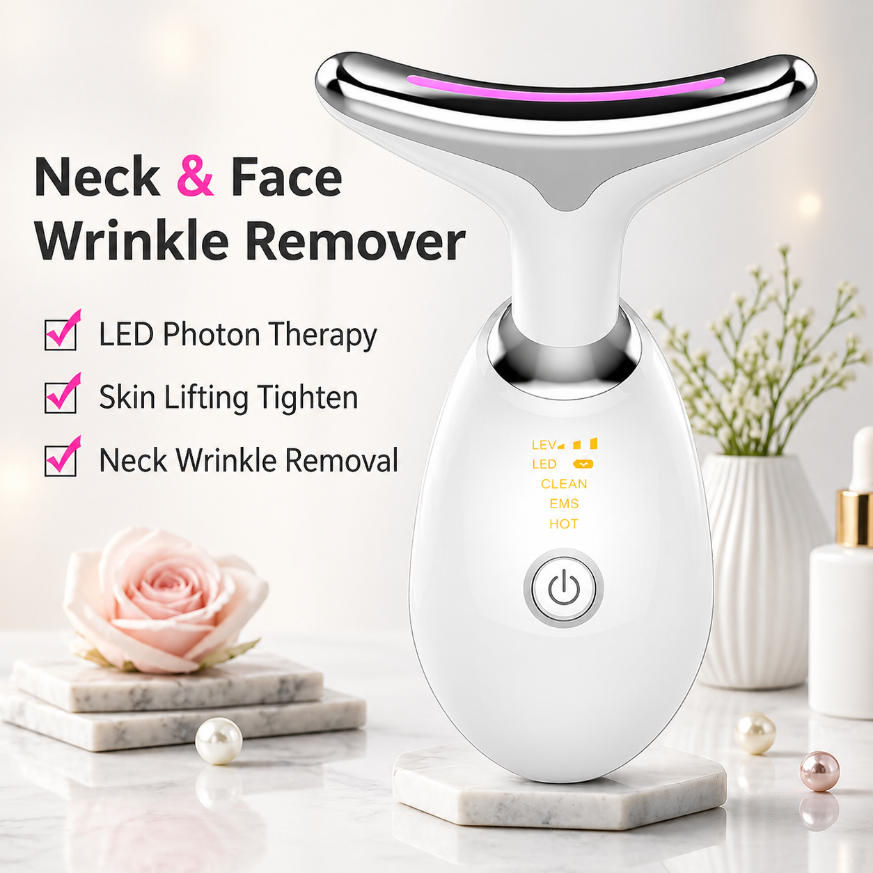 EMS RED LIGHT THERAPY FACE LIFT WRINKLE REMOVER TIGHTEN MASSAGER